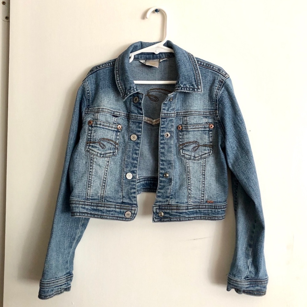 Limited Too Girls Denim Jean Jacket Classic Medium Wash size XXS Ex-Extra Small